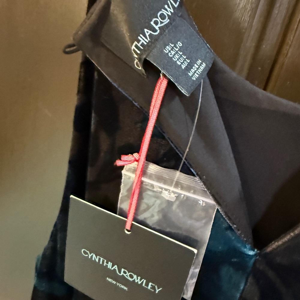 Cynthia Rowley Midnight Blue Velvet Dress